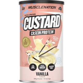 Muscle Nation Custard Powder Casein Protein Vanilla 400g