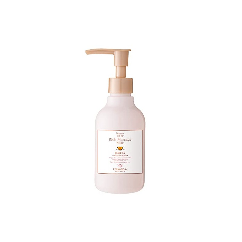 FERNANDA Fragrance Hot Rich Massage Milk, Black Tea, 6.8 fl