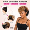 Mohawk Wig for Black Women Kinky Curly Clip in Mohawk