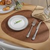 fanquare Leather Placemats Non-Slip Shaped Placemats for Indoor and Outdoor