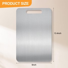 100% Pure Titanium Cutting Board,Ultra-thin Stainless Steel Non-stick Cutting Board,Double-sided Titanium PlateFamily Outdoor Camping Meal PreparationKitchen Essentials