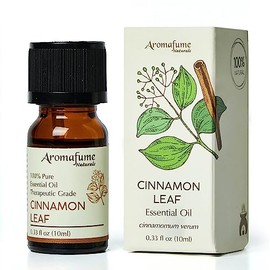 AROMAFUME Cinnamon Leaf Essential Oil - 100% Natural, Therapeutic Grade Essential Oils - Pure, Warming Aromatherapy Oil for Home Diffusers - Gifts for Her - 10ml