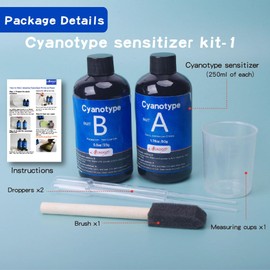 Cyanotype Sensitizer Kit, 16oz Cyanotype Kit, Sun Print Nature Printing Kit for Photographic Blueprints DIY Arts Crafts Projects (Cyanotype kit-1)