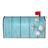 Duduho Summer Seashell Beach Starfish Mailbox Cover Magnetic Turquoise Wooden