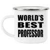 Designsify Gifts, World's Best Professor, 12oz Camping Mug Stainless Steel