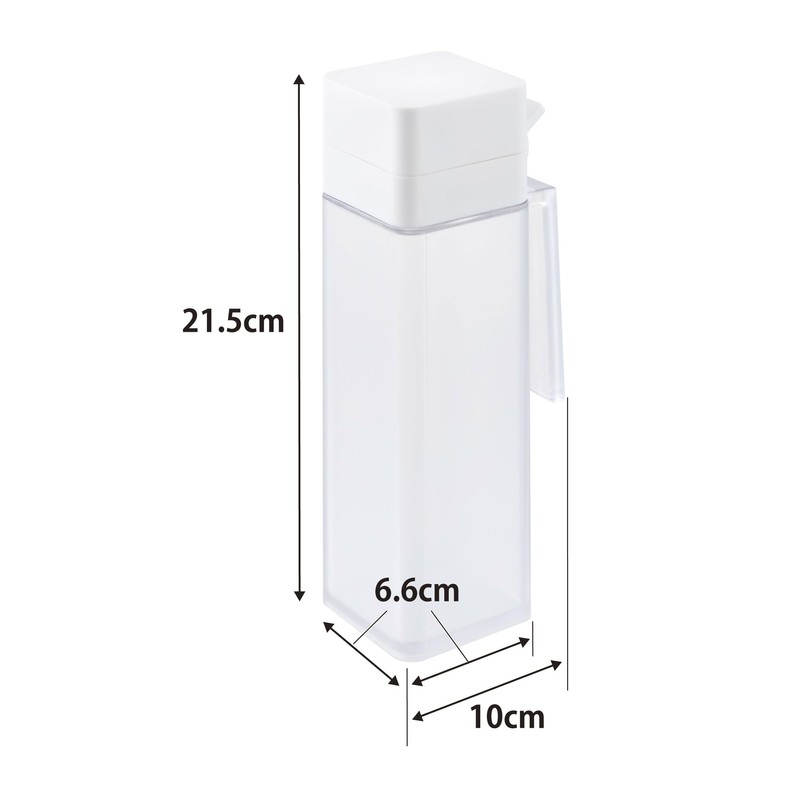 Yamazaki 1517 Seasoning Bottle with Lid, White, W 2.6 x