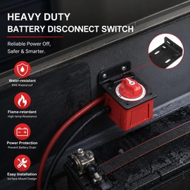 Battery Disconnect Switch 12-48v 300a with Mounting Bracket, Marine Battery Switch for Boat Rv Truck Car Solar System, Ignition Protected Battery Cut Off Switch