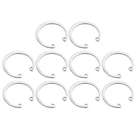 sourcing map 10Pcs 35mm Internal Retaining Ring Circlip, 304 Stainless Steel Internal Circlip Snap Rings C-Clips for Grooved Shafts Studs, Silver Tone