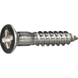 Trusco Y842-3832 Countersunk Wood Screws, Stainless Steel, M3.8 x 32 mm, Pack of 10, Small Quantity