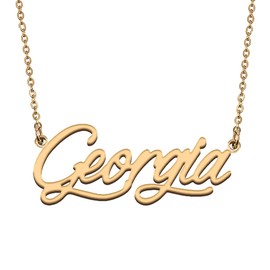 HUAN XUN Custom Initial Pendant Graduation Necklaces for Daughter Georgia Pendant Jewelry Gifts