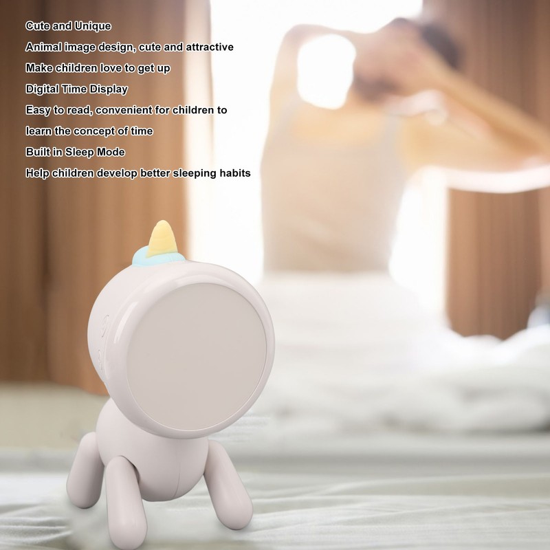 Digital Kids Alarm Clock Rechargeable Cute Animal Children Electronic Clock
