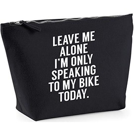 Hippowarehouse Leave me alone I'm only speaking talking to my bike today printed make up cosmetic wash bag 18x19x9cm