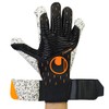 uhlsport Speed Contact Supergrip + Adult Unisex Goalkeeper Gloves, Black/White/Neon