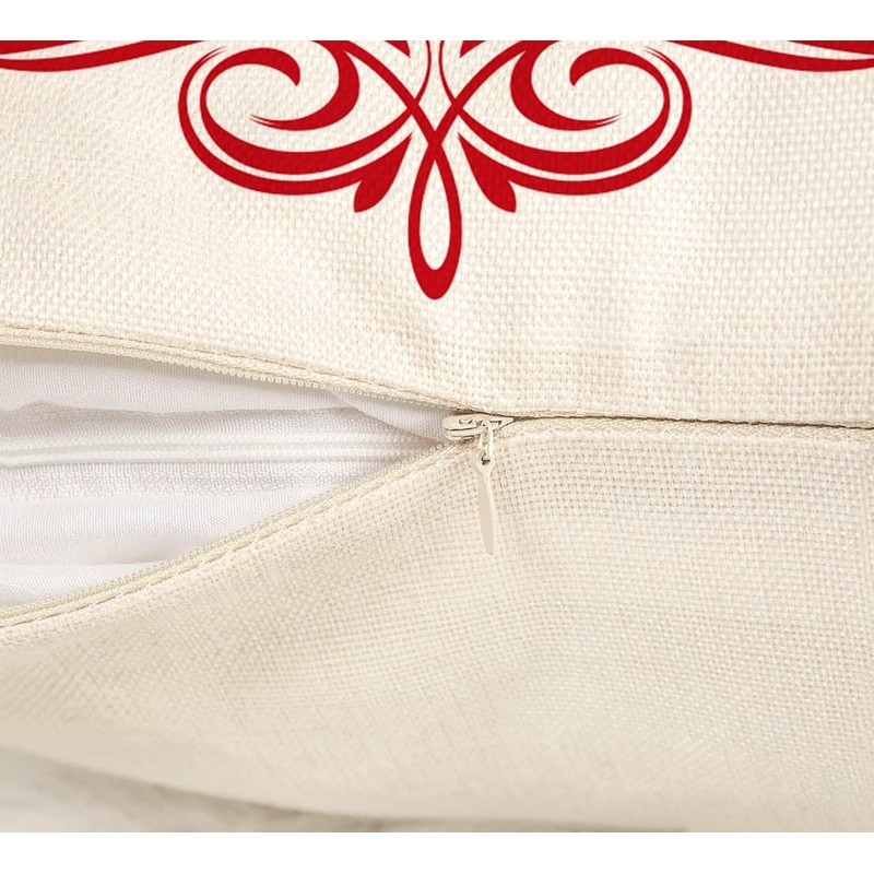 4TH Emotion Farmhouse Christmas Pillow Covers 18x18 Set of 4