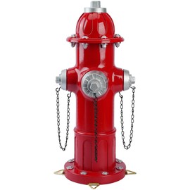 Elenon Garden Red Fire Hydrant Outdoor Statue Decorative for Dog to Peed on, 14.5" Fire Hydrant Puppy Pee Training Post, Garden Yard Lawn Backyard Ornament Decoration Firefighter Gifts for Men