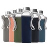 Epica glass bottles with lids – 18oz glass water bottles,