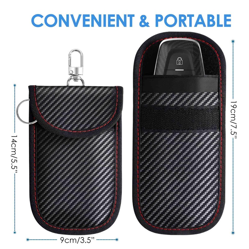 BRILLIRARE 2 Pack Faraday Bags for Key Fob, Faraday Pouch