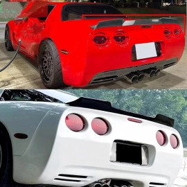 Unbranded Glossy Black Fit 1997-04 Corvette C5 Rear Trunk Spoiler Wing ZR1 Extended Style