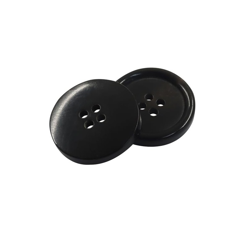 Hitefu 10 Pcs 1" (25mm) Genuine Horn Buttons, 40L Resin