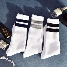 Health Knit HKAD20-SET01 Men's Unisex Socks, Elasticity, 3 PSET, N (191-3577) 3 Pair Set