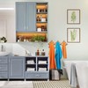 Relaxdays 1 x Wooden Extendable Coat Rack, 10 Coat Hooks,