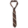 Stacy Adams Men's Microfiber Stripped Tie Set, Brown, One Size