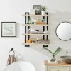 Unbranded Danya B. 4-Tier Floating Bracket Wall Shelf - Walnut