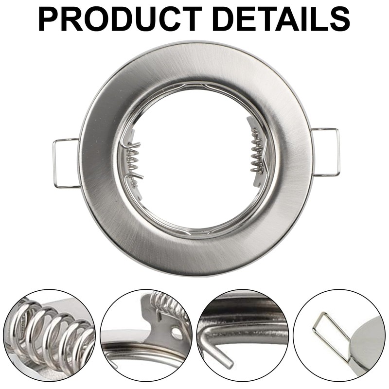 KingYH 8 Pack Recessed Light Frames Set GU10 MR16 Round