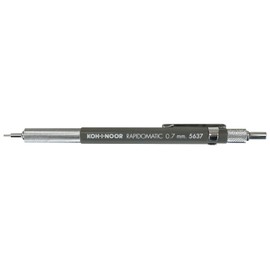 Koh-I-Noor Rapidomatic - Lápiz mecánico de 0.7 mm, gris, 1 cada uno (5637)