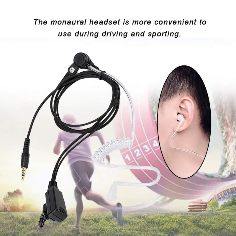 GOWENIC Auricular Walkie Talkie con Tubo Transparente de Aire de