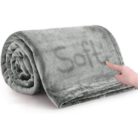 MOONLIGHT20015 Silk Touch Warm Fleece Blankets - 400 GSM Grey Throws for Sofa Fluffy Blanket Bed Throw for Bedroom, Couch, Travel, Kids, Bedroom Accessories (Silver Grey, Throw/Single (130X150CM))
