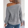 Foeya Women's Hollow Out Pullover One Line Neck Off Shoulder