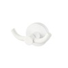 Haceka Double Hook Kosmos in White, Metal Silver, 10 x