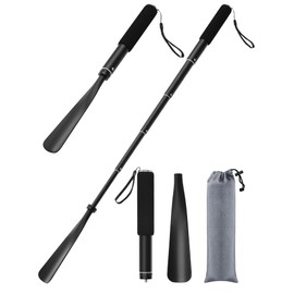 TriPro Shoe Horn Long Handle -15"-37" Telescopic Metal Shoe Horn Adjustable Length, Aluminum Alloy, Portable Long Handled Shoe Horn, Shoe Horn Long Handle For Seniors Men Women Kids