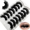 loladook Mink Lashes Fluffy Long 3D Faux Mink Wispy 20mm