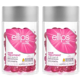Ellipse Hair Vitamin Pink with Jojoba 50p, 50ml, 2 pcs / 엘립스 헤어 비타민 핑크 위드 호호바 50p, 50ml, 2개
