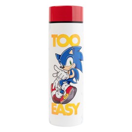 Grupo Erik Trinkflasche Edelstahl Sonic - Thermosflasche 420 ml - Trinkflasche Kinder - Wasserflasche - Sportflasche 420ml - Offizieller Sonic Merchandise Offizieller