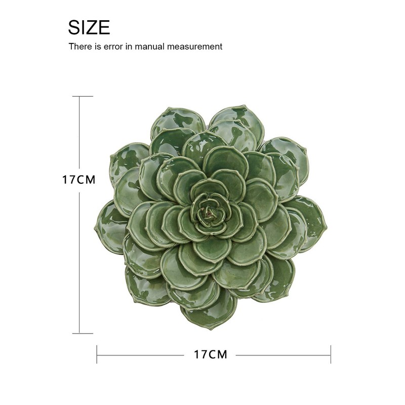 SEINHIJO Ceramic Flower Wall Decor 3D Wall Art Sculpture Home