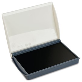 Shiny Black Ink Stamp Pad, 2-3/4" by 4-3/8" Surface Area, Felt Stamp Pad with Black Water-Based Stamp Ink