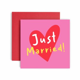 Huxters Wedding ‘Just Married’ Wedding gifts Congratulations Wedding card - Wedding gifts for couple - Anniversary Card Husband Wife - Wedding Card