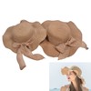 2Pcs Ladies Sun Hat UV Sun Protection Breathable Wide Brim