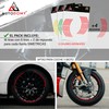 Autodomy Pack 6 Units Wheel Rim Stickers Desing Sport |