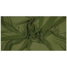 MDS Pack of 25 Yard Chiffon Fabric, Sheer Soft Draping Fabric Bolt for Wedding Party Backdrop Arch Decoration, Apparel Bridal Dress Sewing DIY Crafts Solid Gauze Fabrics 44” Wide - Olive Green