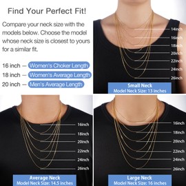 Jewlpire 14K Plated Gold Chain Necklace for Women, 1MM Cable Chain Gold Chain for Women Sturdy Women's Chain Necklaces, 20 Inch
