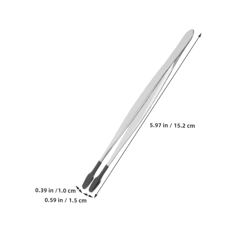 Baluue 5pcs Stainless Steel Tweezers for Stamp Collecting Handling and