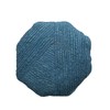 Creative Co-Op 16 Inches Cotton and Jute Embroidered Octagon Shaped,