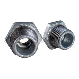 Supply Giant HNCV3120 3-1/2" x 1-1/2" Black Malleable Iron Bushing Fitting with Hexagonal Head, 3-1/2 in. x 1-1/2