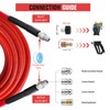 100FT Sewer Jetter Kit for Pressure Washer,1/4 Inch NPT Corner