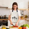 DILLMAN Women Kitchen Apron with Hand Wipe Pockets，Big Pocket,Hand-wiping, Waterproof
