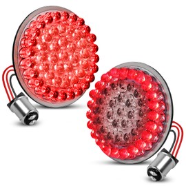 LX-LIGHT Pair 2'' Bullet Style 1157 Rear LED Turn Signal Light Kit Compatible with Dyna Softail Touring Street Glide Road King 1986-2023 Honda Yamaha Motorcycles